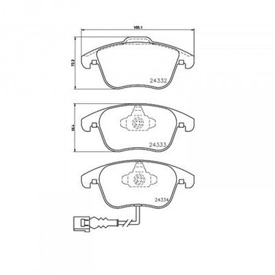 Hella Front Low Metallic Brake Pads Fits 2016-2022 Volkswagen Passat 2Pc Brakes