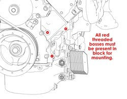 Holley Performance 20-166BK Power Steering Pump Bracket Black Cast Aluminum