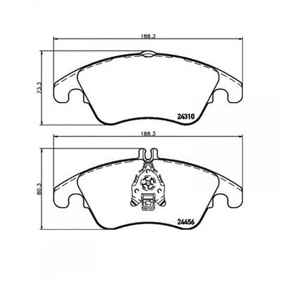 Hella Front Low Metallic Brake Pads Fits 2008?2015 Mercedes C350 Brakes 2 Piece