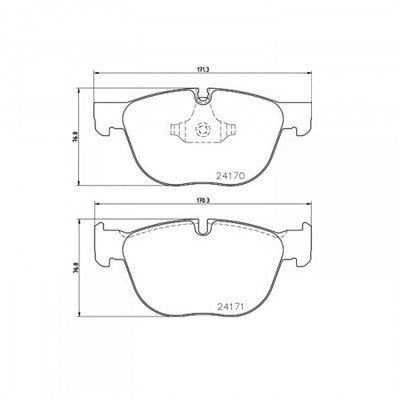Hella Front Low Metallic Brake Pads Fits 2007?2018 BMW X5 Brakes 2 Pc 355012541