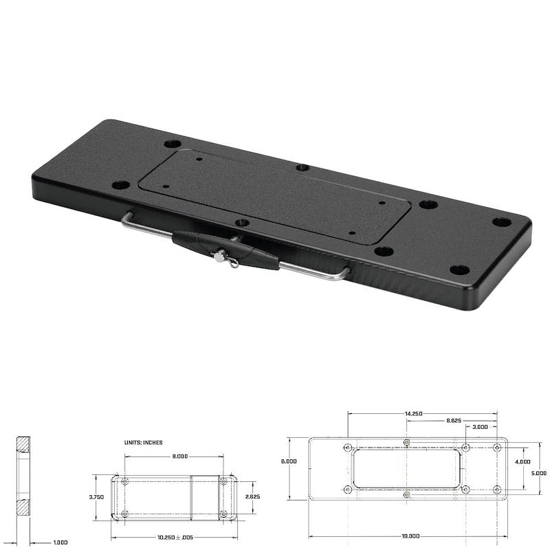 Minn Kota 1854023 MKA-23 Trolling Motor Mount; Black Fr-Lo-Co:
