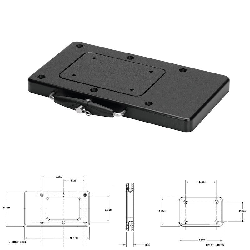 Minn Kota 1854021 MKA-21 Trolling Motor Mount; Black Fr-Lo-Co: