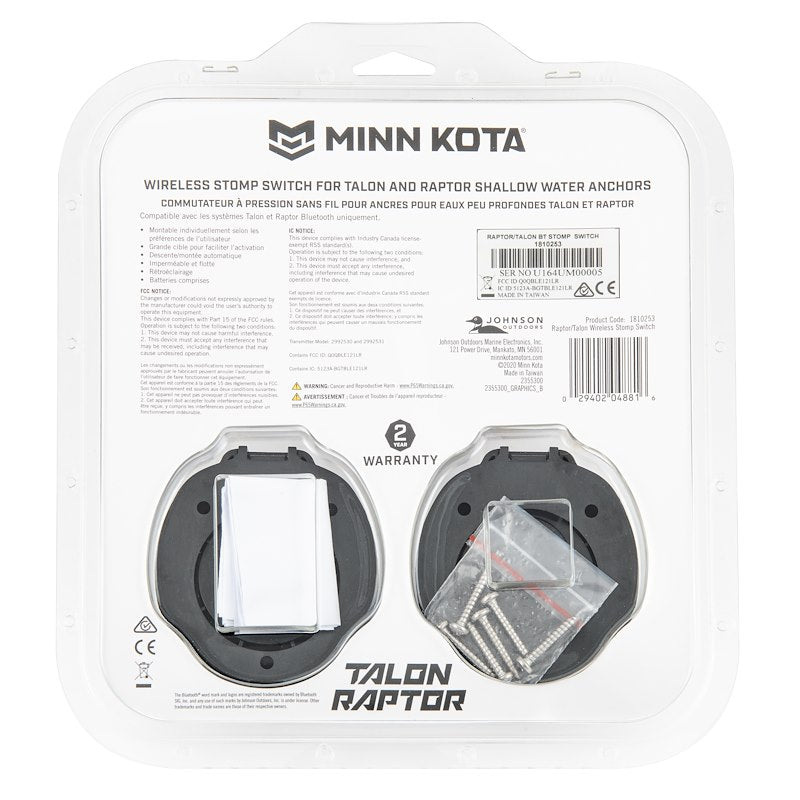 Minn Kota 1810253 For Hands Free Control Of Your Minn Kota Shallow Water Anchor Anchor Controller; Wi--: