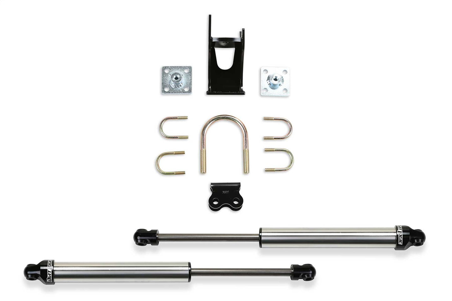 Fabtech FTS220512 - Dual Dirt Logic 2.25 Stainless Steel Steering Stabilizer Kit