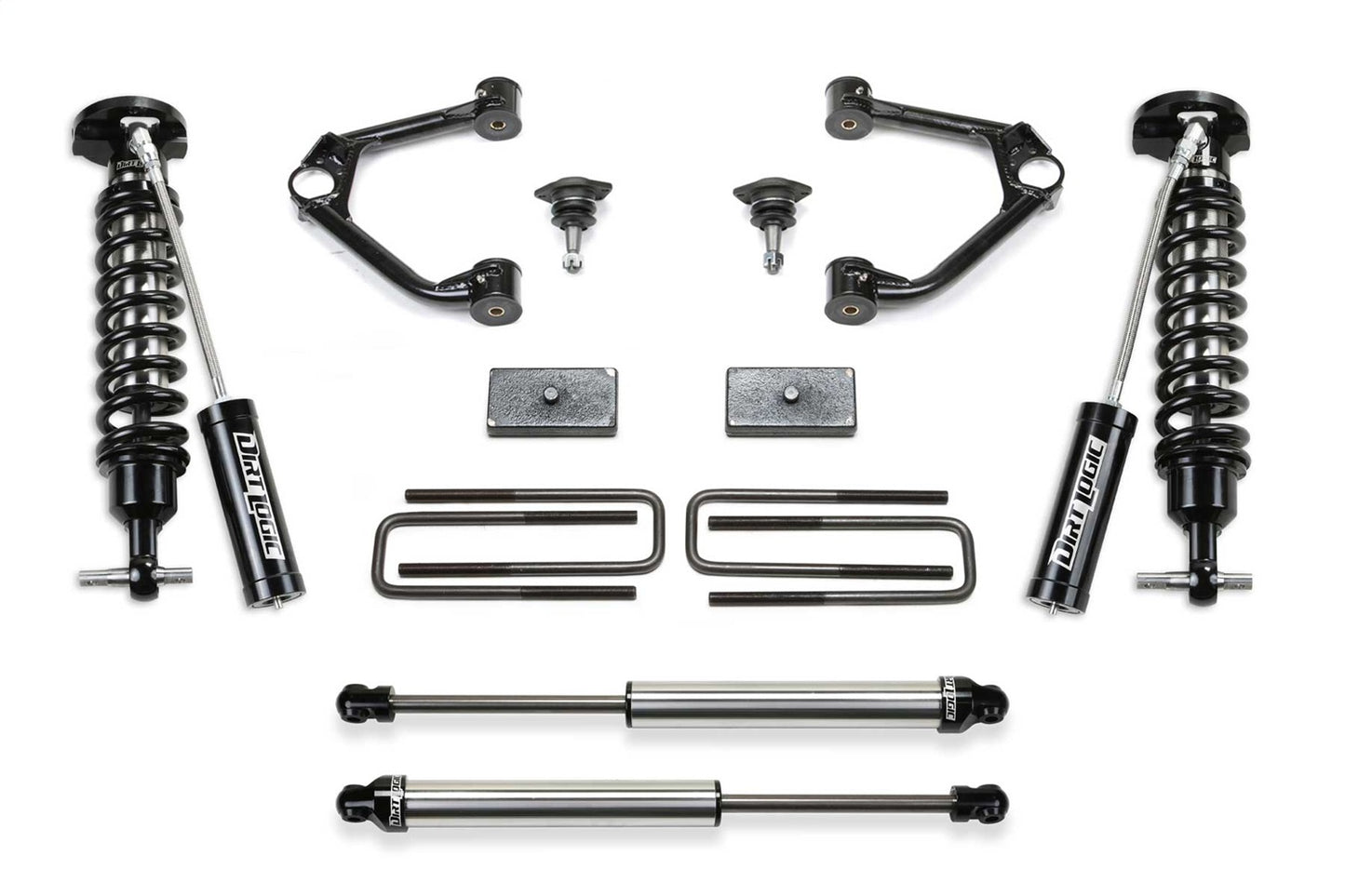 Fabtech K1196DL - Budget Lift System w/Shock; 1.5 in. Lift; w/Front Dirt Logic 2