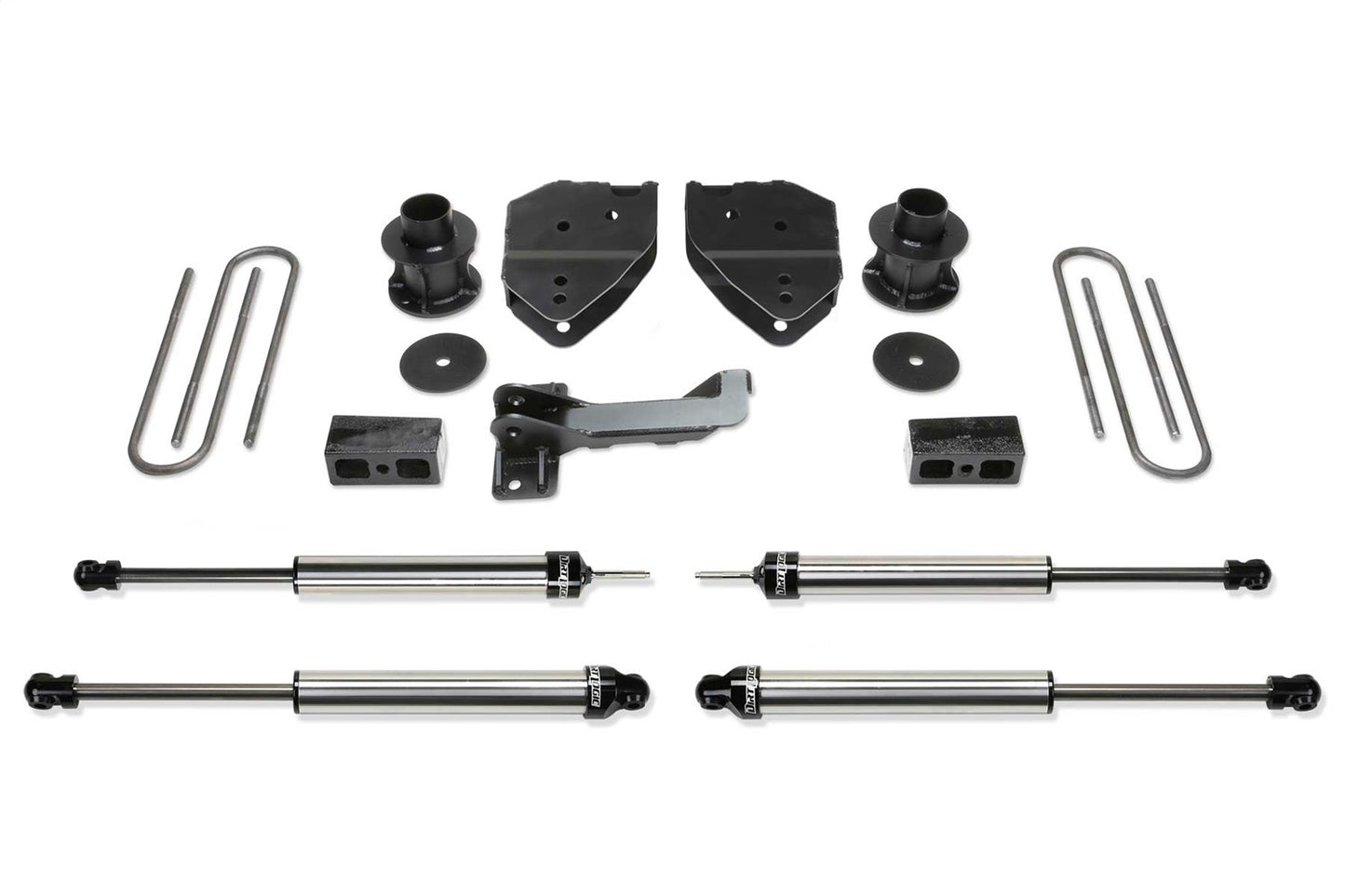 Fabtech K2213DL - Budget Lift System w/Shock; 4 in. Lift; Incl. Dirt Logic Shock