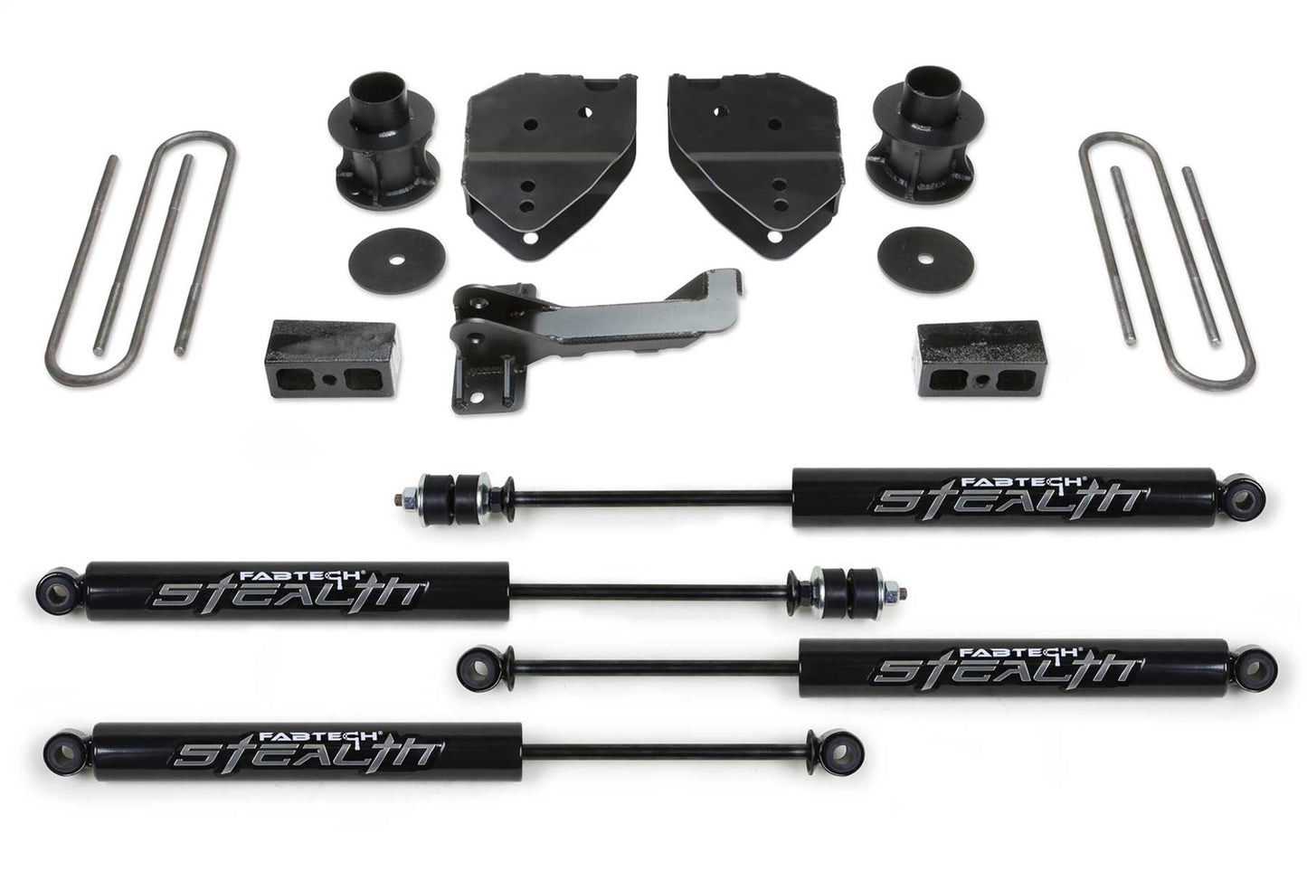 Fabtech K2213M - Budget Lift System w/Shock; 4 In. Lift; Incl. Stealth Shocks;