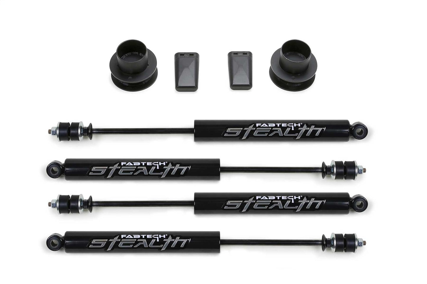 Fabtech K3060M - Coil Spacer System; w/Stealth Monotube Shocks; Incl. 2.5 in. Co