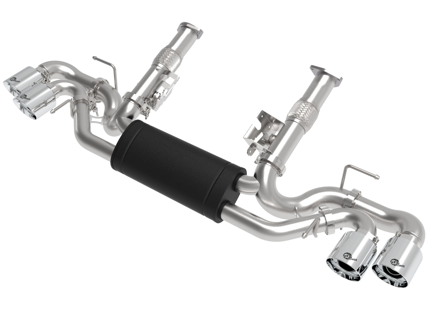 aFe Power 49-34127-P - MACH Force-Xp 304 Stainless Steel Cat-Back Exhaust w/ Muf