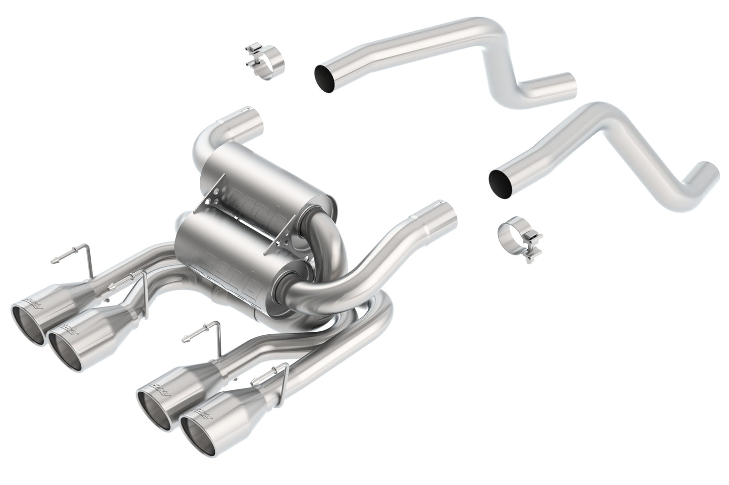 Borla 11744 - S-Type Axle-Back Exhaust System For 2005-2008 Chevrolet Corvette (