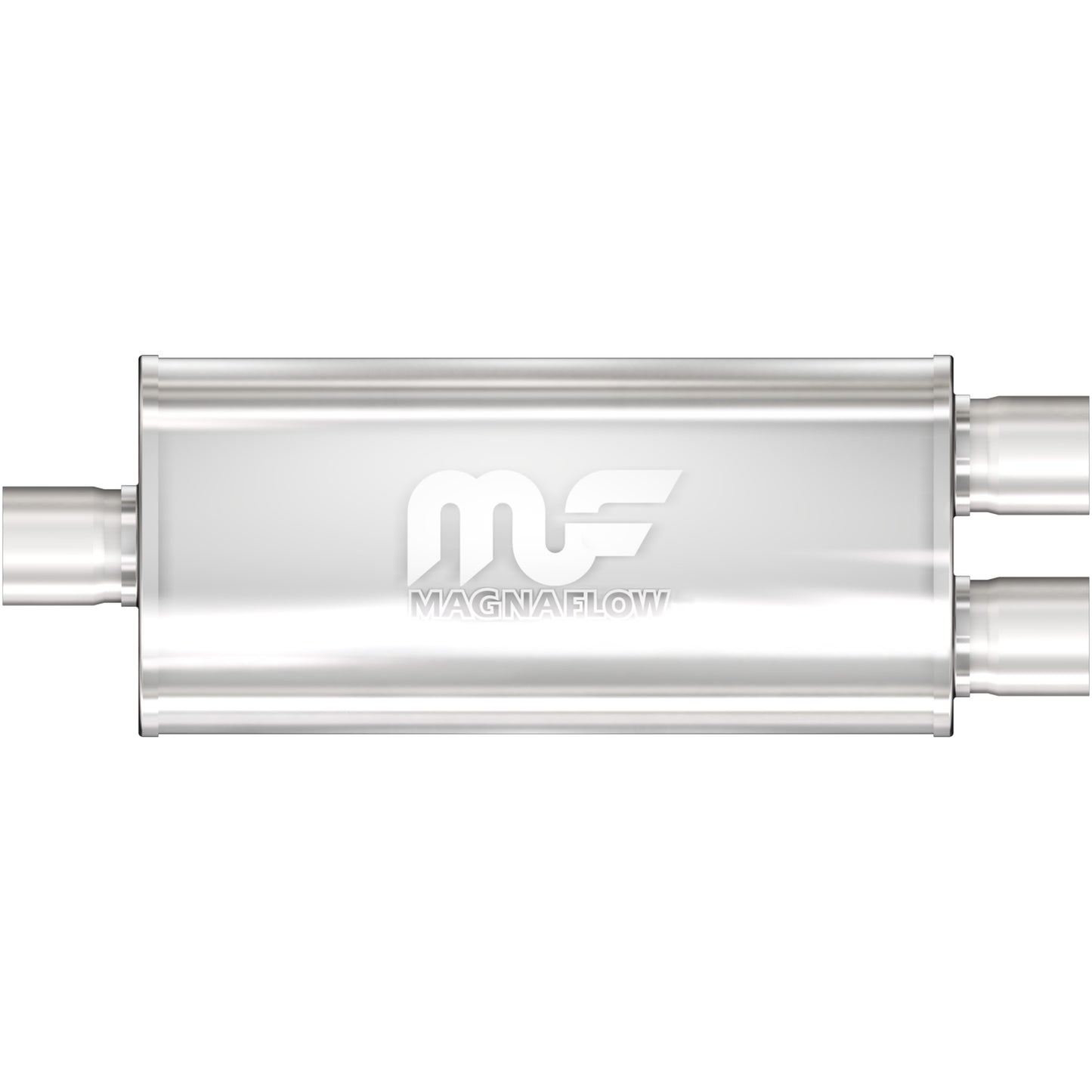 MagnaFlow 12298 - Straight-Through Performance Muffler; 3in. Center/Dual; 5x18x8 Body