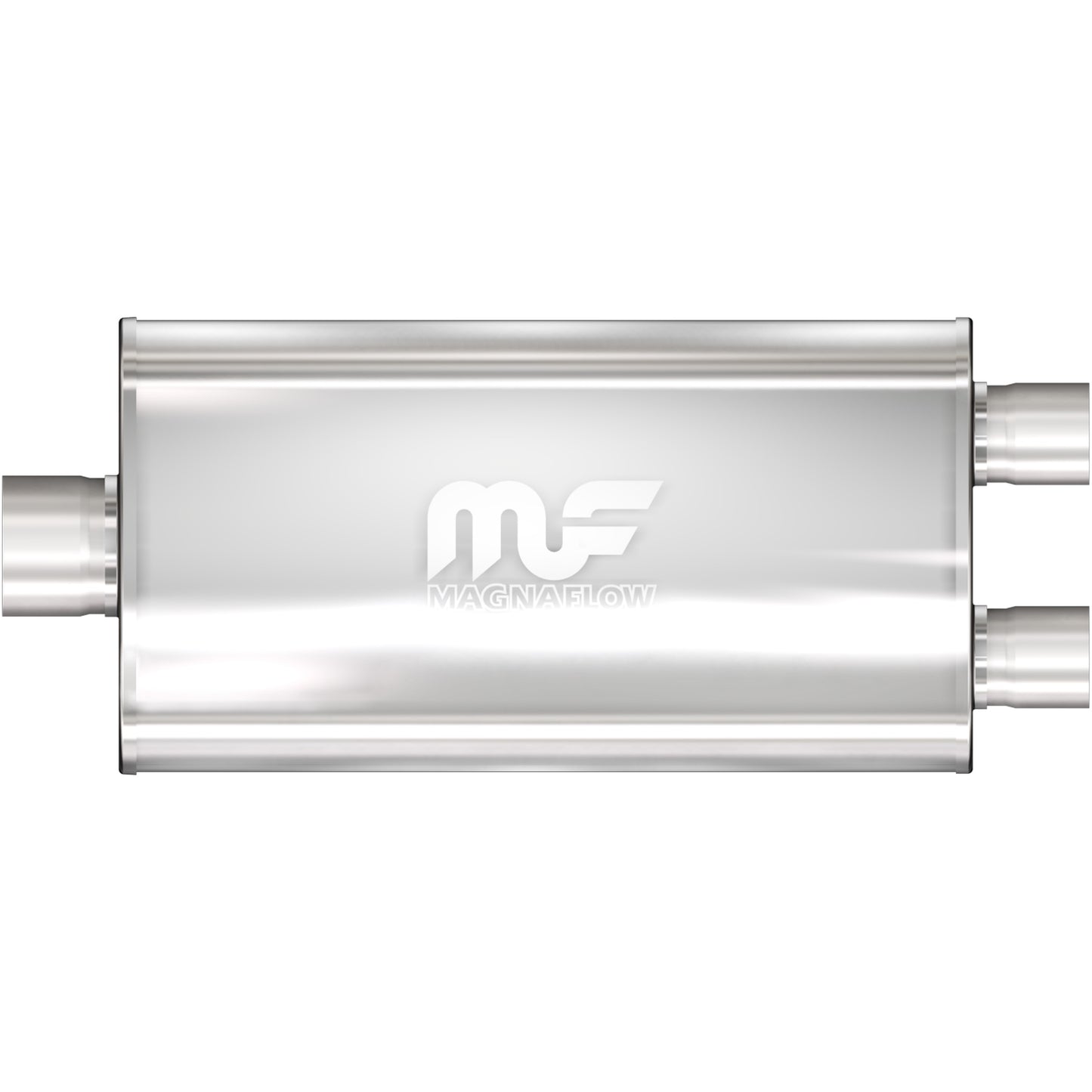 MagnaFlow 12588 - Straight-Through Performance Muffler; 3/2.5in. Center/Dual; 5x22x11 Body