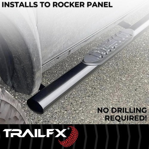 TrailFX A1542B TFX 4" Oval Tube Side Steps NERF BAR OVAL 4"