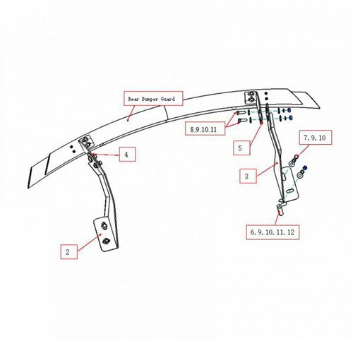Black Horse Offroad CRDL-HOH202B  BUMPER GUARD