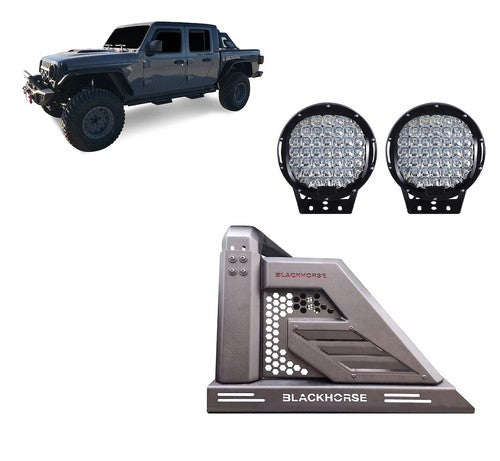 Black Horse Offroad AR2-09B-PL69B  Truck Bed Bar