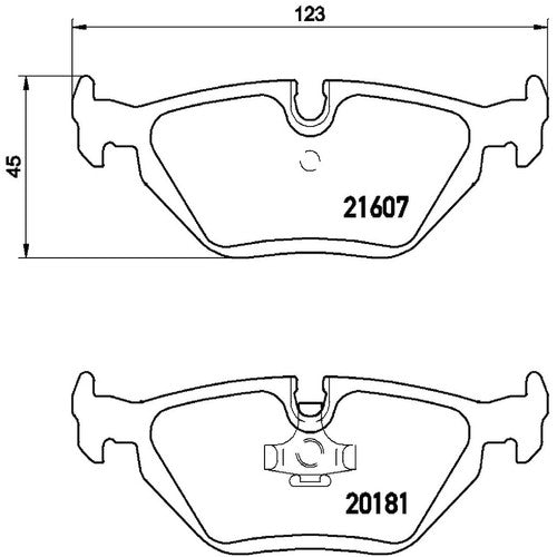Brembo Rear Brake Pad For BMW 318i 1994-1998 Low Metallic Brake Pad Set P06013