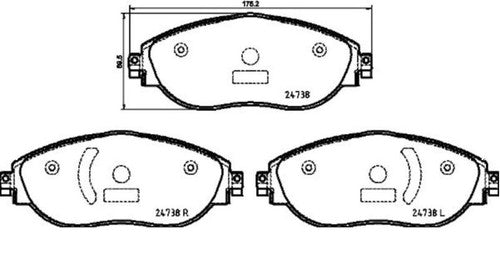 Hella Front Low Metallic Brake Pads Fits 2018-2024 Volkswagen Tiguan 2Pc Brakes