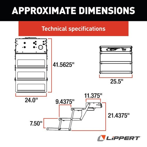 Lippert Components 365837 Series 25 STEPS & STEP RUGS RV