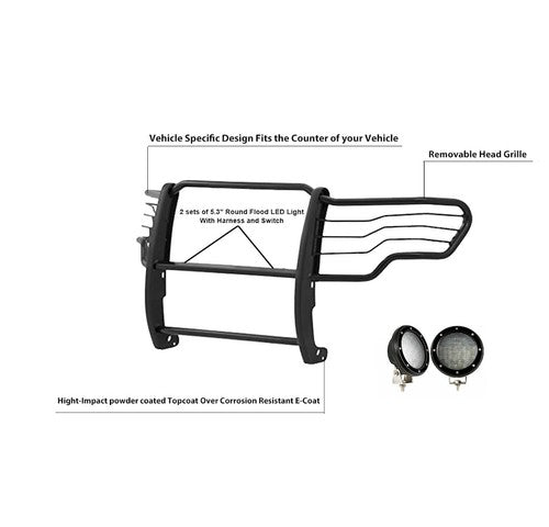 Black Horse Offroad 17GS14MA-PLFB  GRILL GUARD