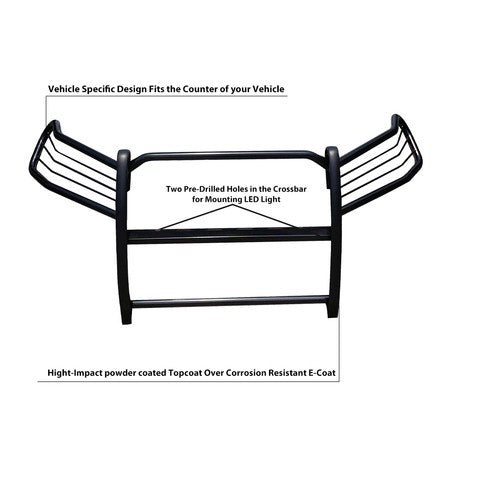 Black Horse Offroad 17A093904MA Modular Black Powder Coated Grille Guard