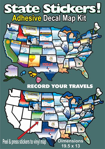 State Sticker STATESTICKERMAP  INTERIOR ACCESSORIES RV
