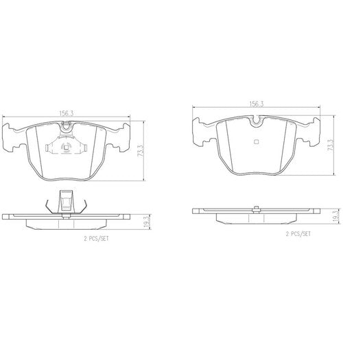 Brembo Front Ceramic Brake Pad For BMW 740i 1997-2001 Brake Pad Set P06021N