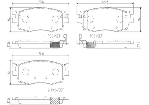 Brembo P30026N NAO BRAKE PADS
