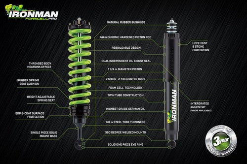 Ironman 4x4 45003FE Pro SHOCK ABSORBERS