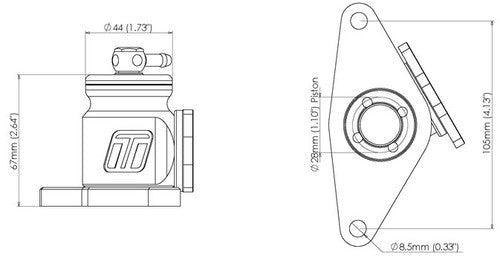 Turbo Smart TS-0203-1215 Kompact BLOW OFF VALVE