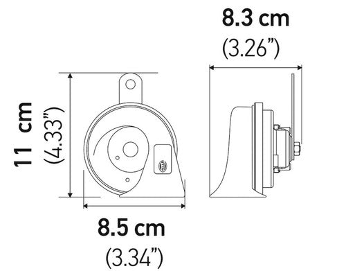 Hella 012010821 TE16 Series HORN