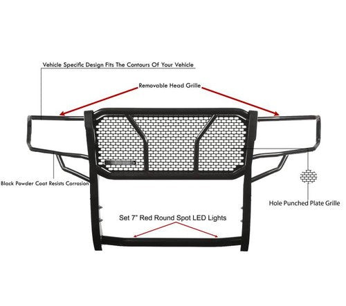 Black Horse Offroad RU-DORA19-B-PLR Rugged Series GRILL GUARD
