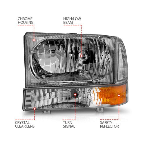 ANZO USA 111081 Crystal Clear HEADLIGHT ASSEMBLY