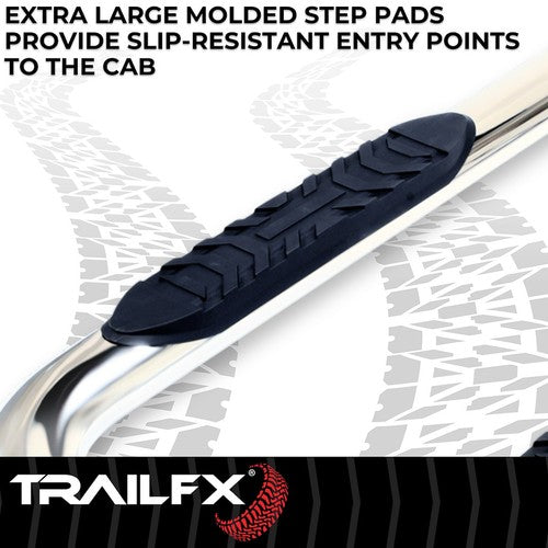TrailFX A1002S TFX 4" Oval Tube Side Steps NERF BAR OVAL 4"