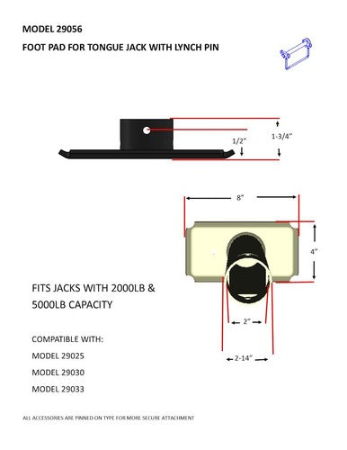 BAL RV 29056B  TRAILER JACK ACCESSORIES