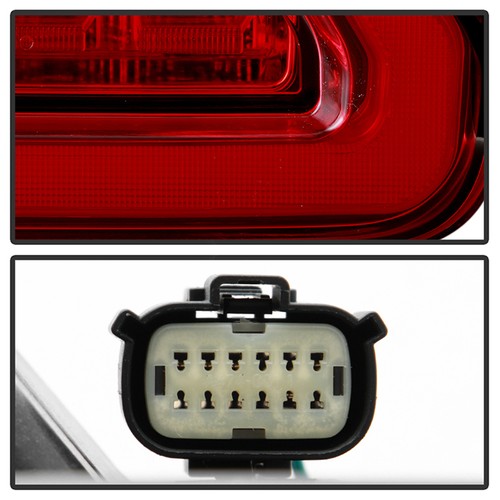 Xtune 9052040 Tail Light Assembly Black Housing Red LED Brake Light Single