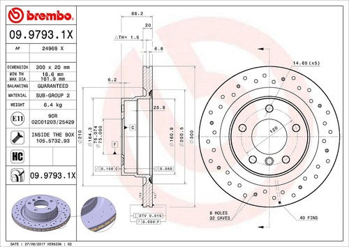 Brembo 0997931XC02 Xtra BRAKE ROTORS