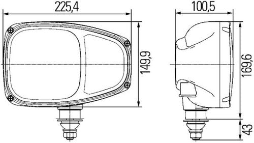 Hella 996174261 C220 Series HEADLIGHT ASSEMBLY