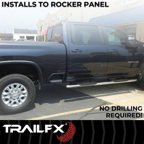 TrailFX A7091S TFX 5" Oval Bent Side Bars NERF BAR OVAL 5"