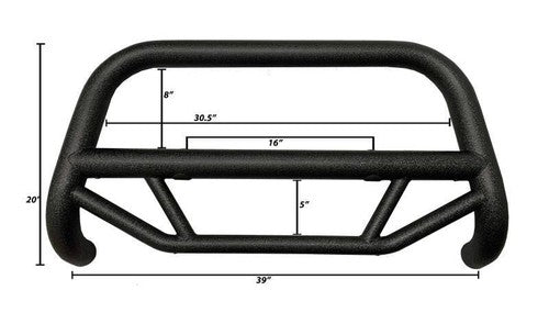 Black Horse Offroad MBT-MT0312 Bull Bar Black Textured 2-1/2 Inch No with skid p