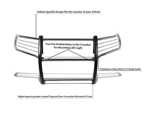 Black Horse Offroad 17A096402MSS  GRILL GUARD