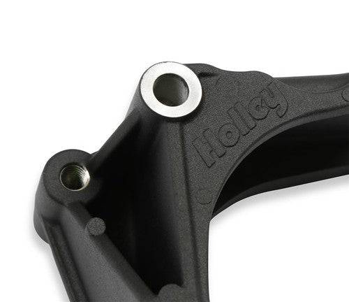 Holley Performance 20-166BK Power Steering Pump Bracket Black Cast Aluminum