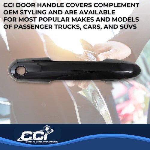 Coast To Coast DH68594BLK Exterior Door Handle Cover Gloss Black Set Of 4
