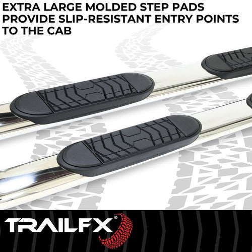TrailFX A7064S TFX 5" Oval Bent Side Bars NERF BAR OVAL 5"
