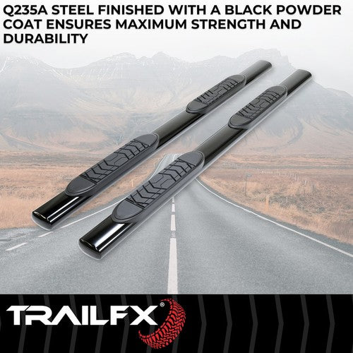 TrailFX A7013B TFX 5" Oval Straight Side Bars NERF BAR OVAL 5"
