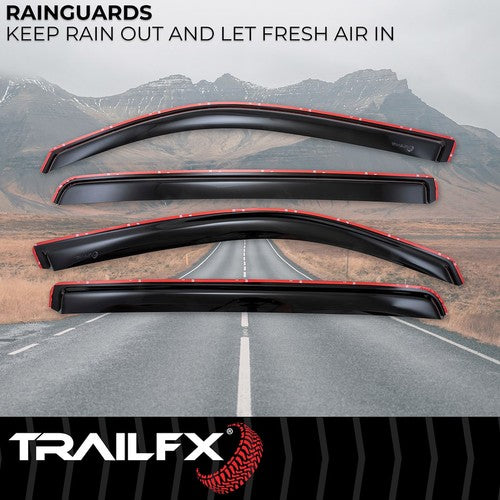 TrailFX 4818IC TFX 4-PC Window Vents RAINGUARDS