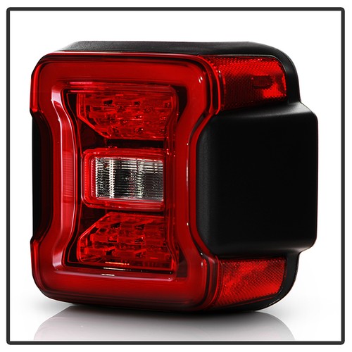 Xtune 9052040 Tail Light Assembly Black Housing Red LED Brake Light Single