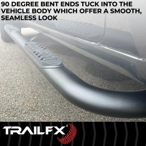 TrailFX A1012B TFX 4" Oval Tube Side Steps NERF BAR OVAL 4"