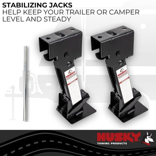 Husky Towing 88150 Trailer Stabilizer Jack Stand 1000 Pound Capacity Set Of 2