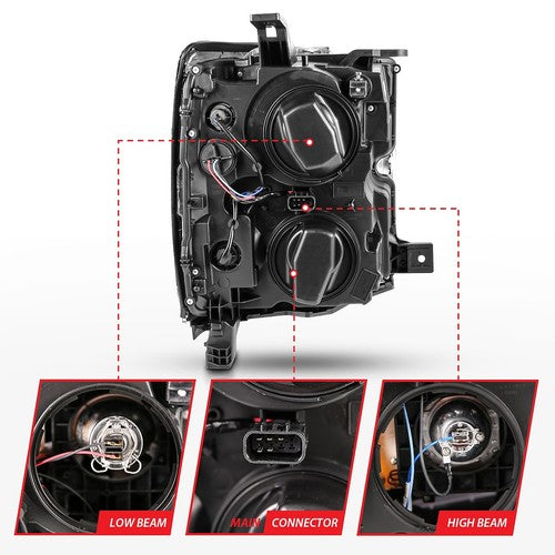 ANZO USA 111360  HEADLIGHT ASSEMBLY