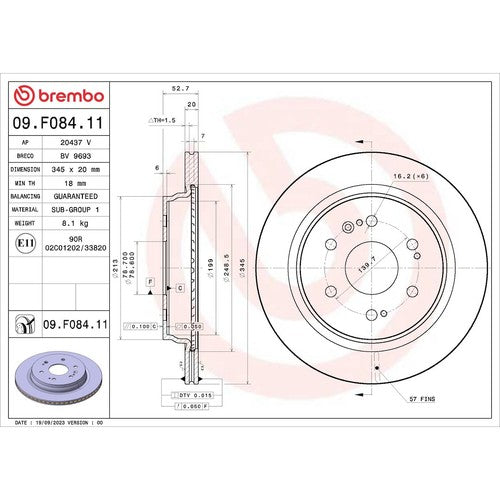 Brembo 09.F084.11 Prime DISC BRAKE KIT